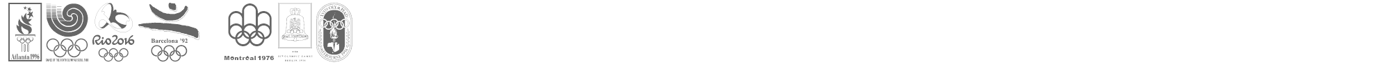 Sample characters Olympiad XXX Font